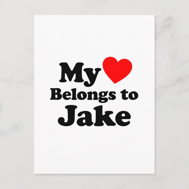 Postal Mi corazón pertenece a Jake (Anverso)