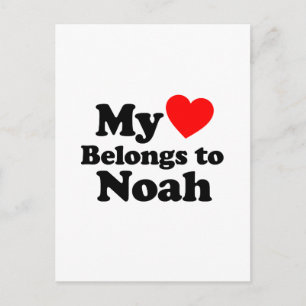 Postal Mi corazón pertenece a Noah