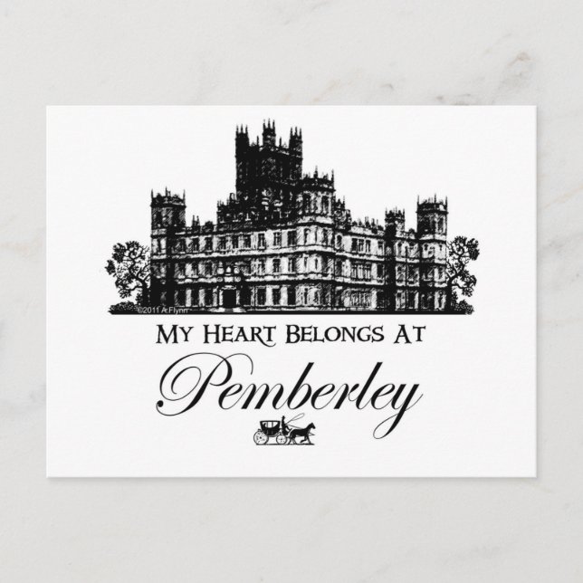 Postal Mi Corazón Pertenece A Pemberley (Anverso)