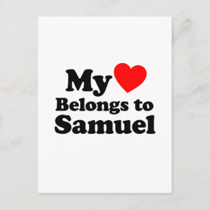 Postal Mi corazón pertenece a Samuel