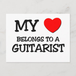 Postal Mi Corazón Pertenece A Un GUITARISTA