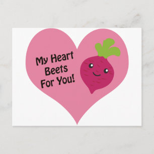Postal Mi corazón remolacha por ti