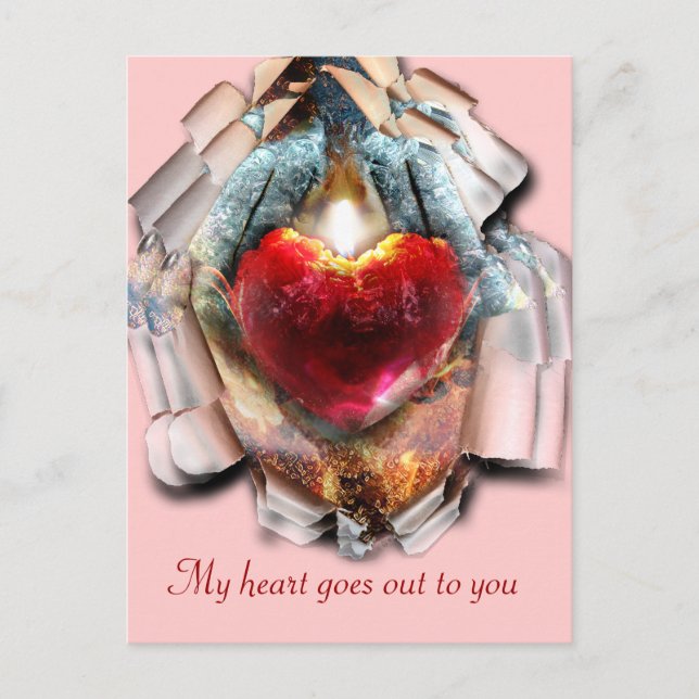 Postal Mi corazón se va... (Anverso)