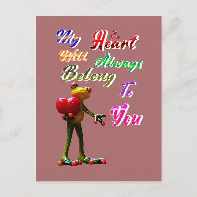 Postal Mi corazón siempre te pertenecerá (Anverso)