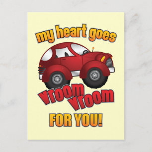 Postal ¡Mi Corazón Va A Vroom Para Ti!