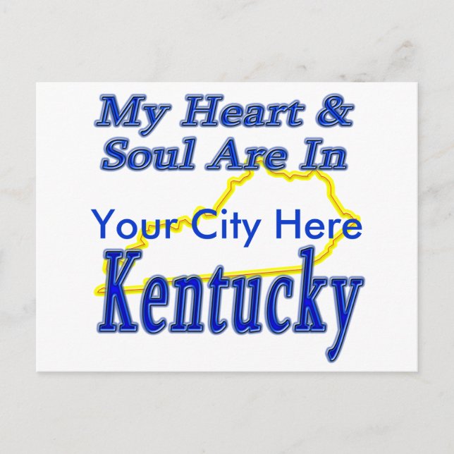 Postal Mi Corazón Y Alma Están En Kentucky (Anverso)