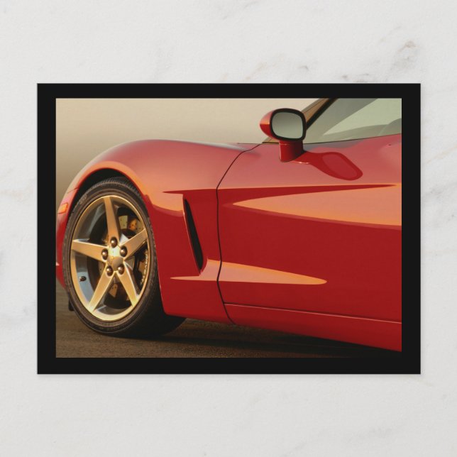 Postal Mi Corvette rojo (Anverso)