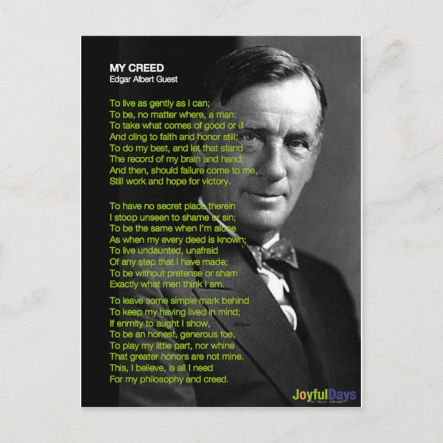 Postal Mi credo (Anverso)