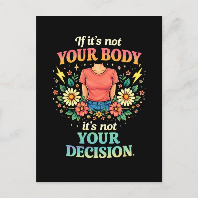 Postal Mi Cuerpo, Mi Elección (Anverso)