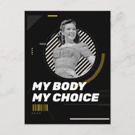Postal Mi cuerpo mi elección Ilustracion de derechos de l