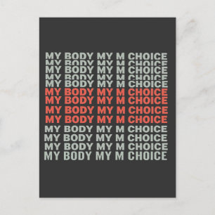 Postal Mi cuerpo, mi opción por el aborto por elección