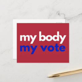 Postal Mi cuerpo mi voto Roevember