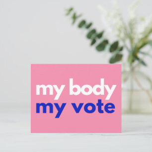 Postal Mi cuerpo mi voto Roevember