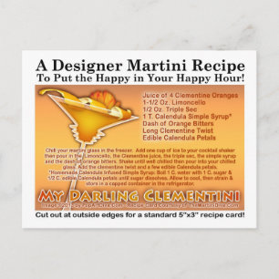 Postal Mi Darling Clementini Martini Postcard