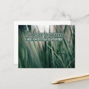 Postal "Mi deseo de triunfar" Motivación Afirmación