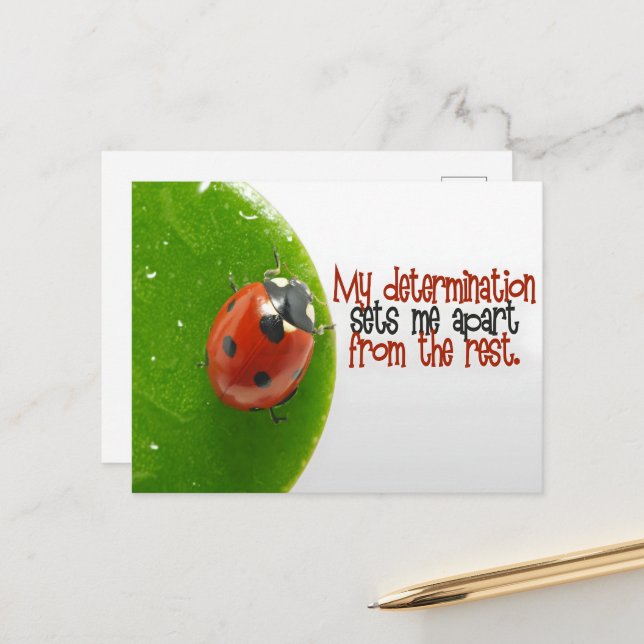 Postal "Mi determinación" Motivación Afirmación (Anverso/Reverso In Situ)