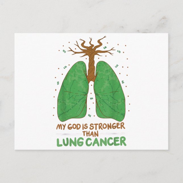 Postal Mi Dios Es Más Fuerte Que El Cáncer De Pulmón (Anverso)