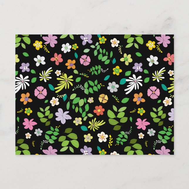 Postal Mi diseño de flores 5 (Anverso)