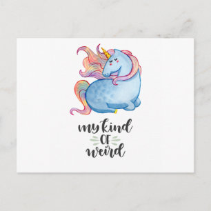 Postal Mi especie de unicornio azul raro