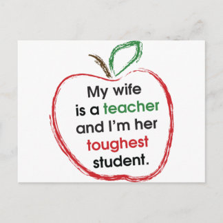 Postal Mi esposa es profesora y yo soy su estudiante más