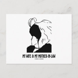 Postal Mi esposa y mi suegra (ilusión óptica)