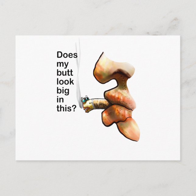 Postal ¿mi extremo parece grande en esto? (Anverso)