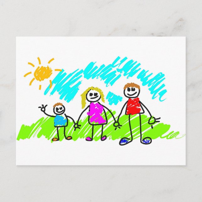 Postal Mi familia (Anverso)