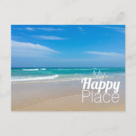 Postal Mi feliz lugar Océano Azul