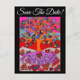 Postal Mi flor cardíaca para ti árbol de la vida salva la