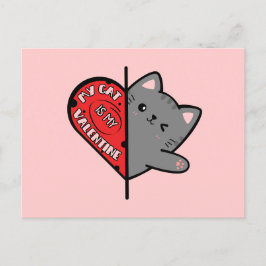 Postal Mi gato es mi valentina