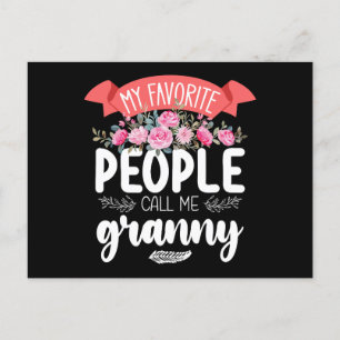 Postal Mi gente favorita me llama Día de la Abuela Madre
