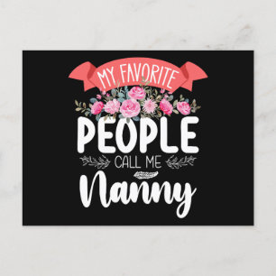 Postal Mi gente favorita me llama Día de la Madre Nana