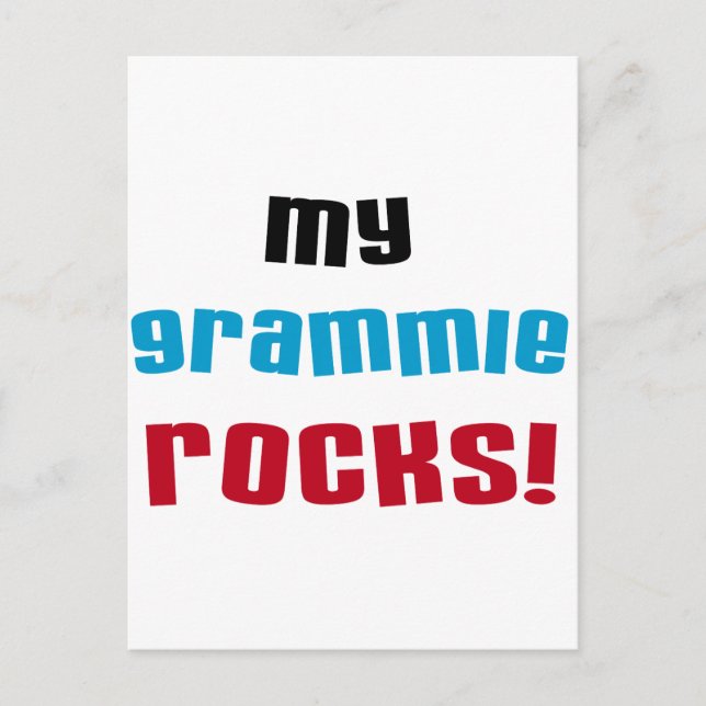 Postal Mi Grammie roca camisetas y regalos (Anverso)