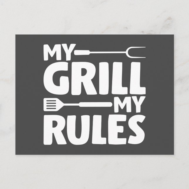 Postal Mi Grill Mis Reglas (Anverso)