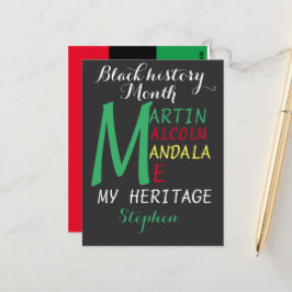 Postal Mi herencia es un legado negro, un mes de historia
