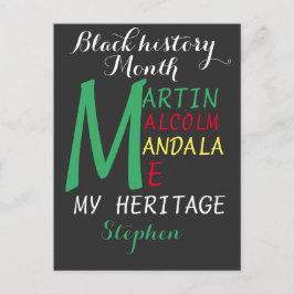 Postal Mi herencia es un legado negro, un mes de historia