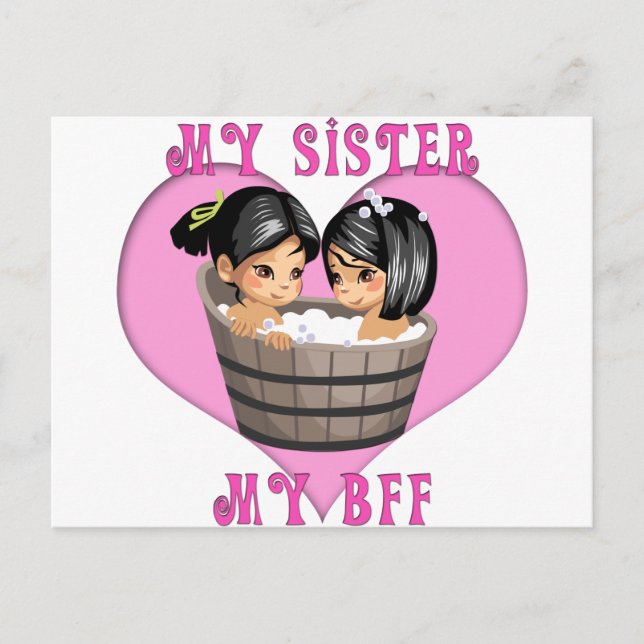 Postal Mi hermana MI BFF Bath (Anverso)