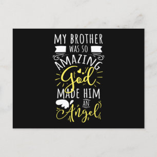 Postal Mi Hermano Era Tan Asombroso Que Dios Lo Hizo Un Á