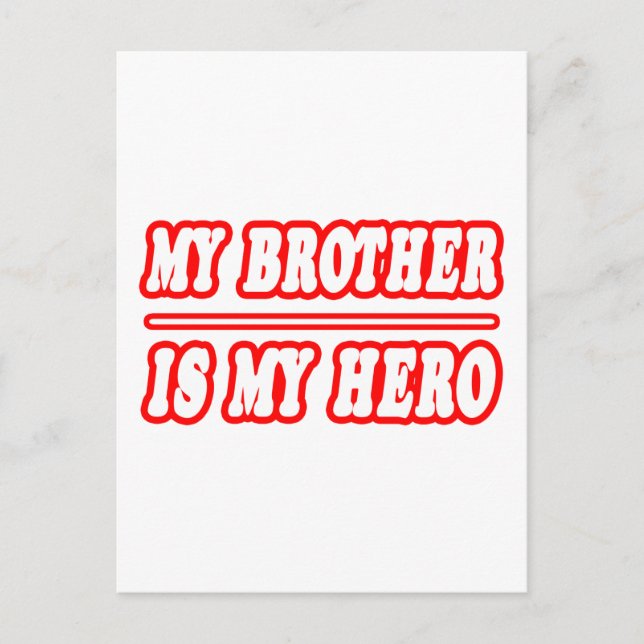 Postal Mi hermano es mi héroe (Anverso)