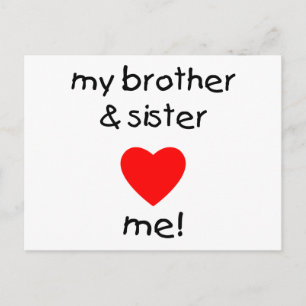 Postal Mi hermano y hermana me aman