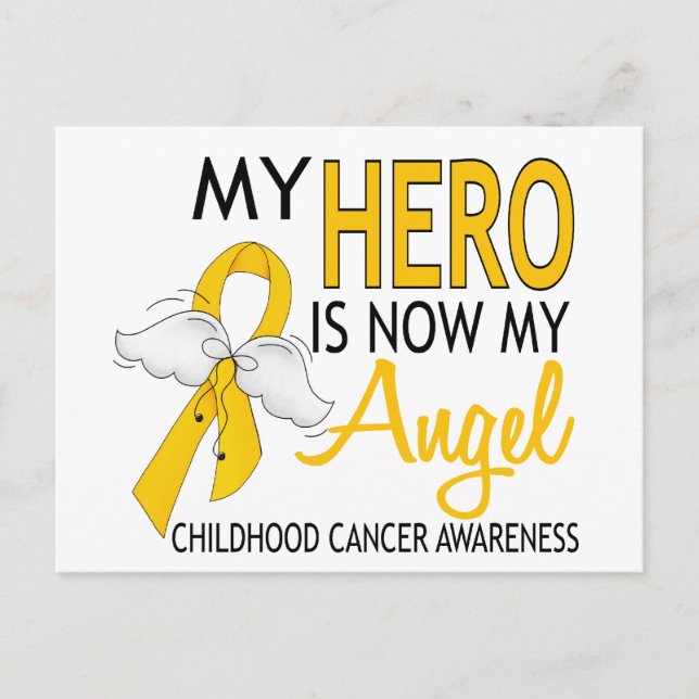 Postal Mi héroe es el cáncer de la infancia de mi ángel (Anverso)