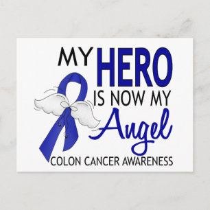 Postal Mi héroe es mi cáncer de colon ángel