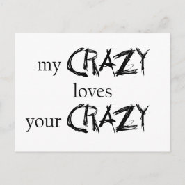 Postal Mi Loco ama su Loca Postcard