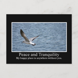 Postal Mi lugar feliz está en algún lugar sin ti