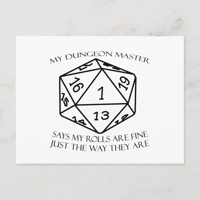 Postal Mi maestro de Dungeon (Anverso)