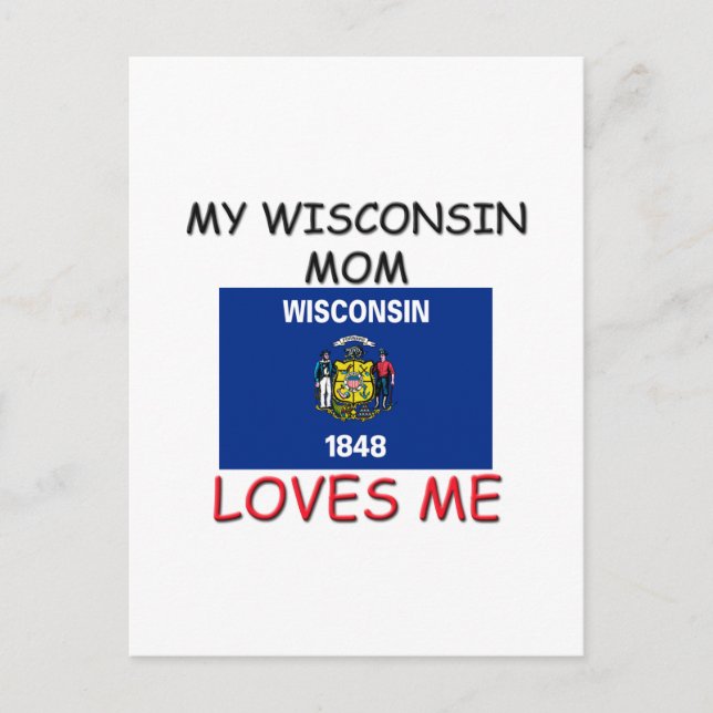 Postal Mi mamá de Wisconsin me ama (Anverso)