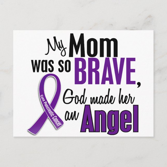 Postal Mi Mamá Es Un Cáncer Pancreático Ángel (Anverso)