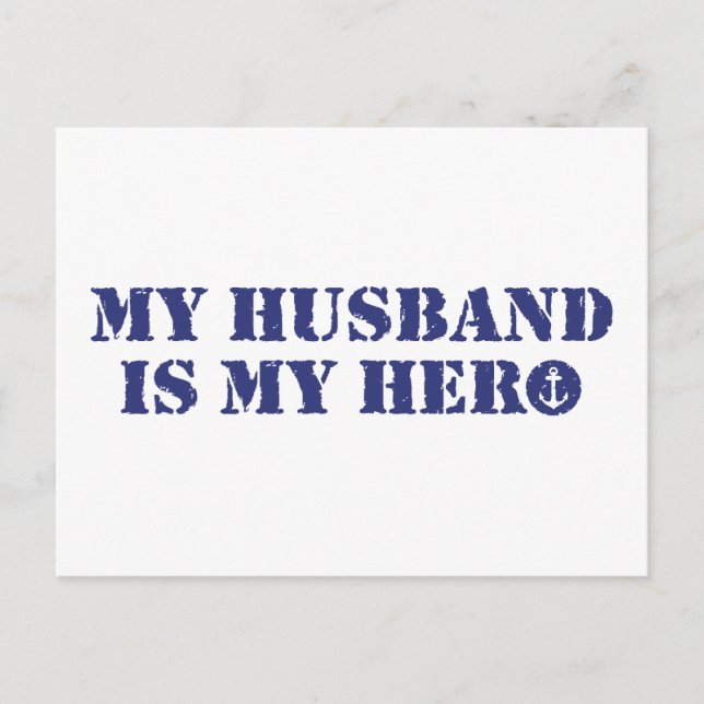Postal Mi marido es mi héroe (Anverso)