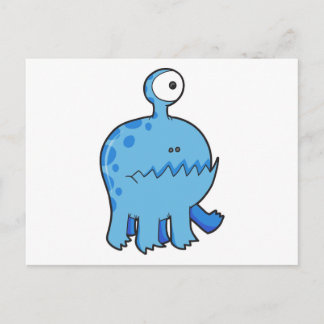 Postal mi mascota ciclops monstruo azul