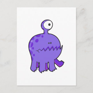 Postal mi mascota ciclops monstruo púrpura
